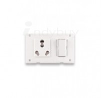 Lisha Super 16A Switch Socket Combined (3 in 1)